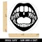 Open Mouth Teeth Lips Tongue Uvula Self-Inking Rubber Stamp Crafting Planners